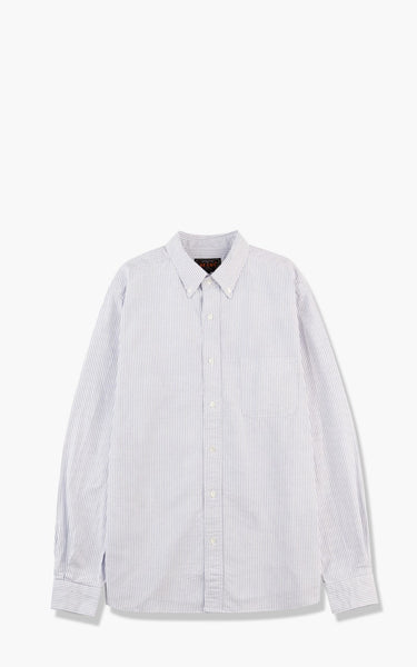 Beams Plus B.D. Oxford Shirt Candy Stripe Blue