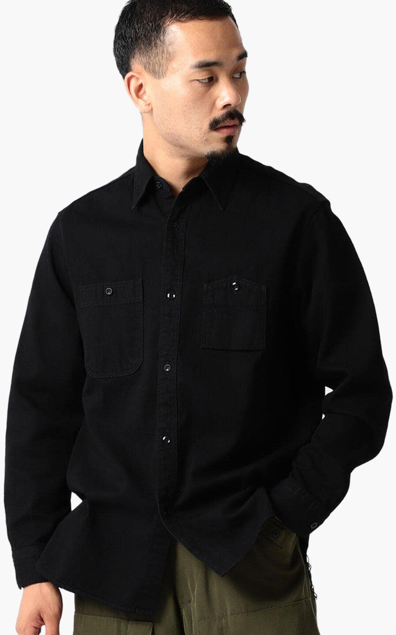 Beams Plus New Denim Work Shirt Black