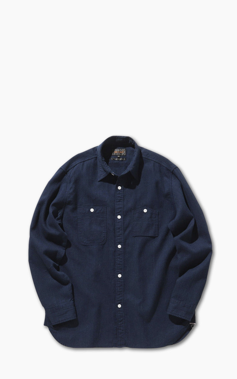 Beams Plus Work Shirt Indigo Dobby