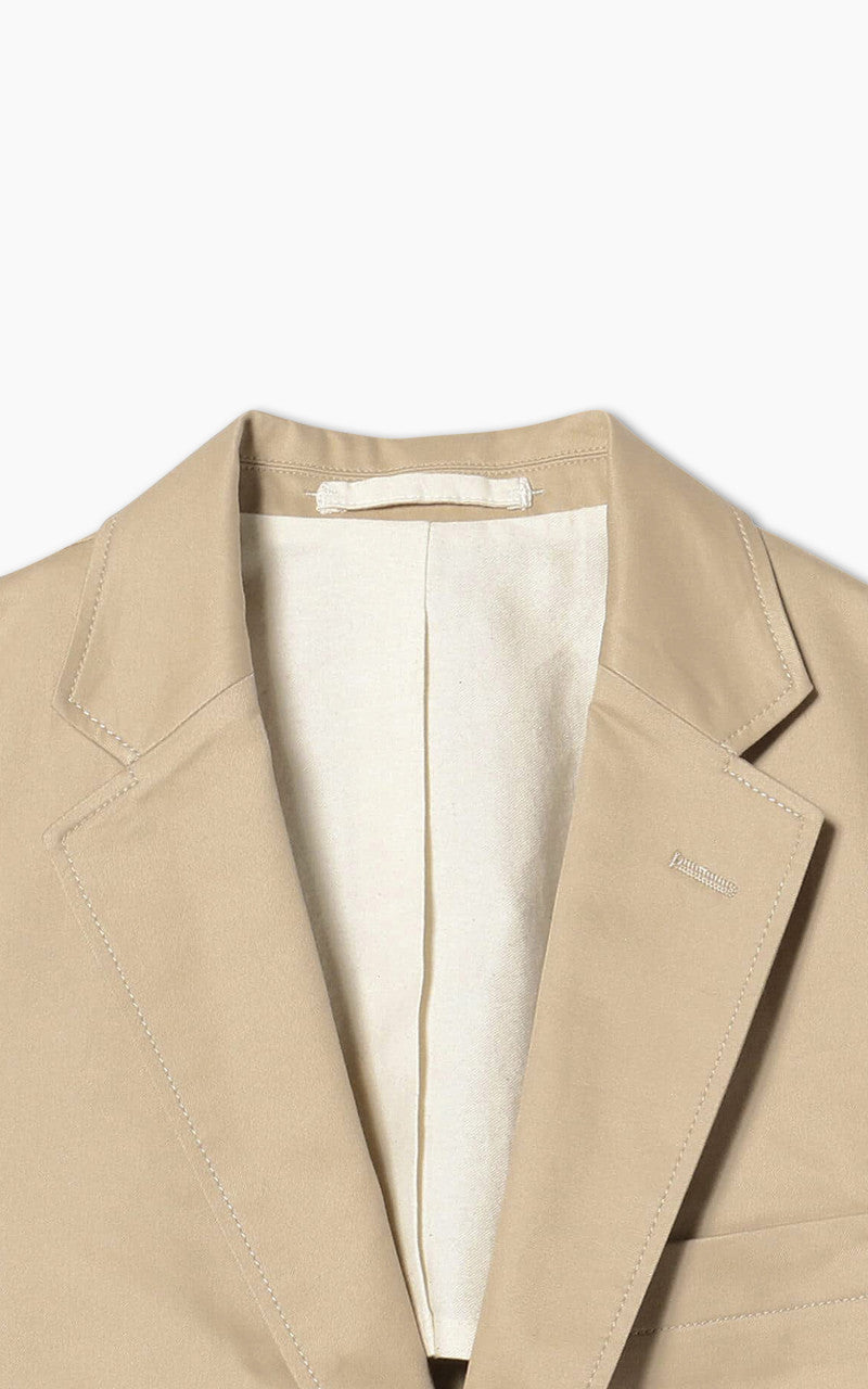 Beams Plus Cotton Twill 3-Button Jacket Beige