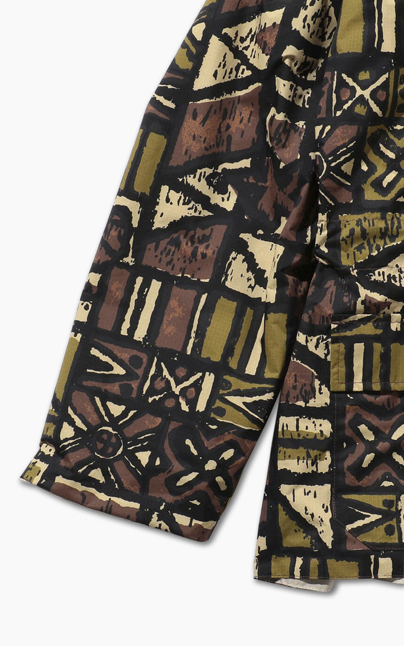 Beams Plus Nylon Batik Print Eurosport Anorak Brown