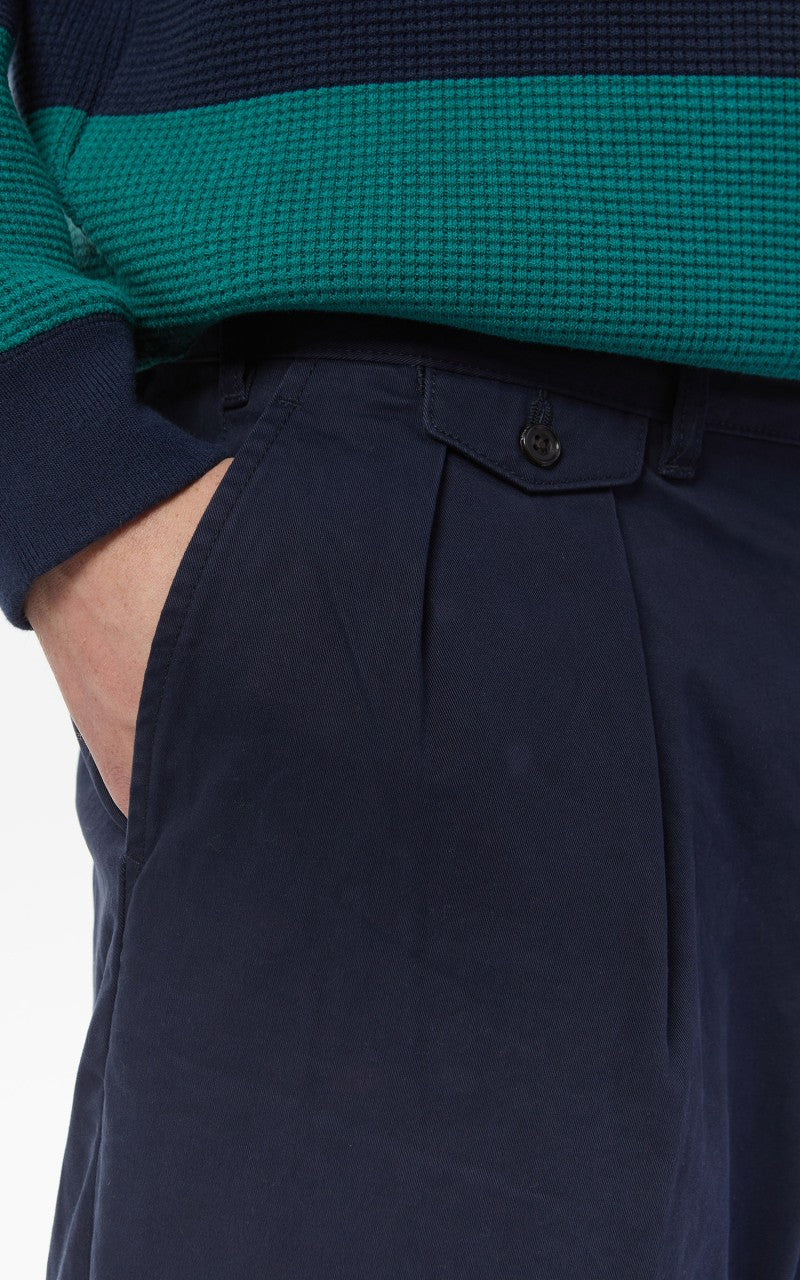 Beams Plus 2 Pleats Twill Chino Dark Navy