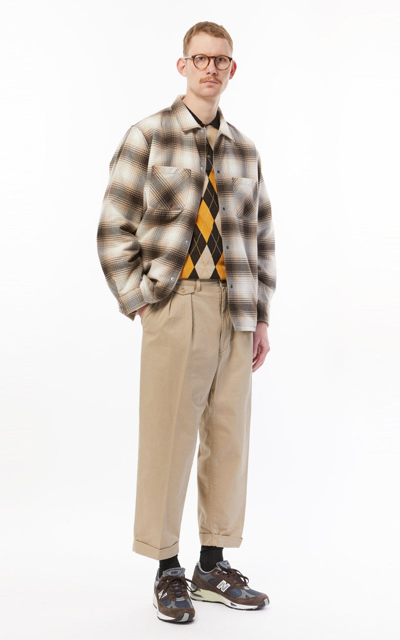 Beams Plus 2 Pleats Twill Chino Khaki