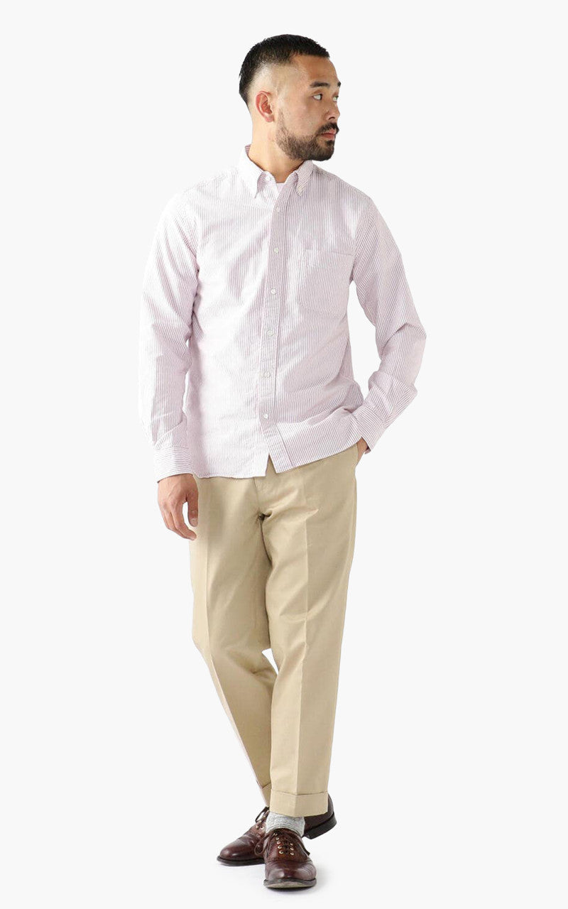 Beams Plus Cotton Twill Ivy Trouser Beige
