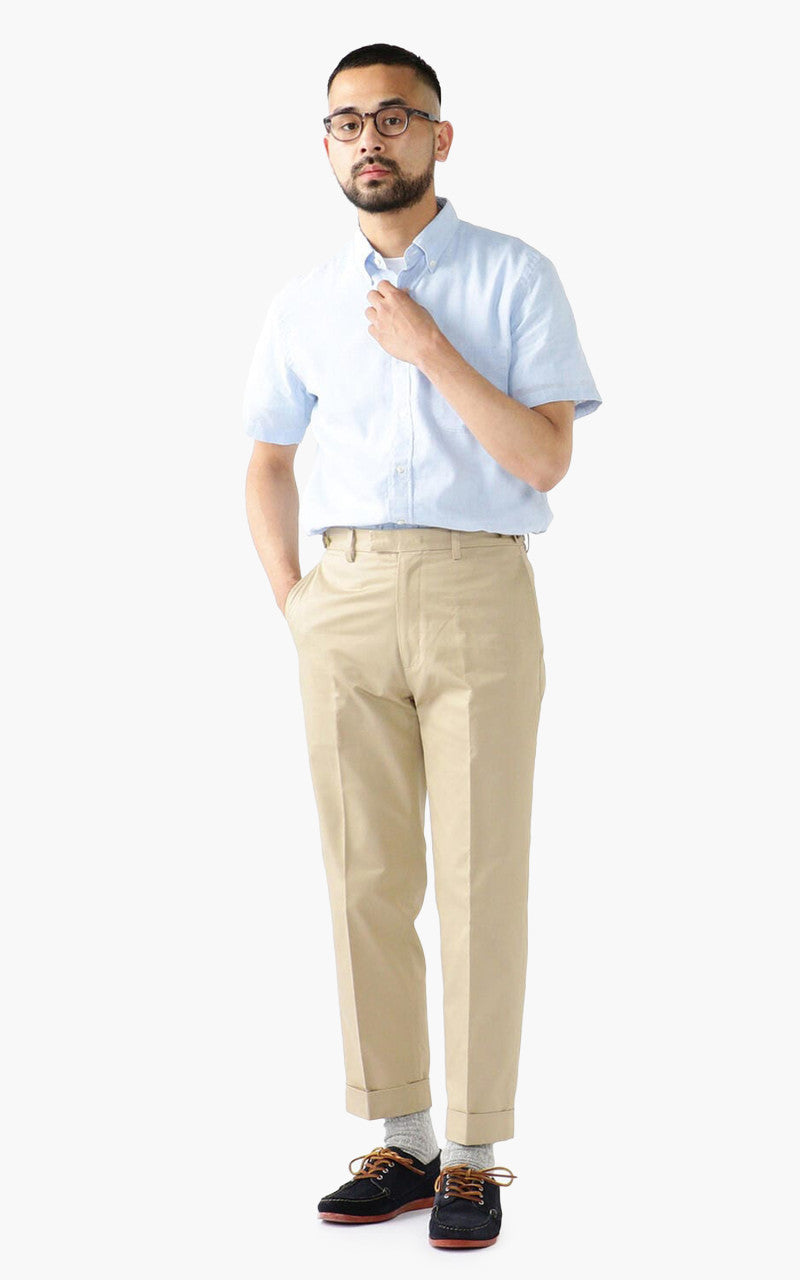 Beams Plus Cotton Twill Ivy Trouser Beige