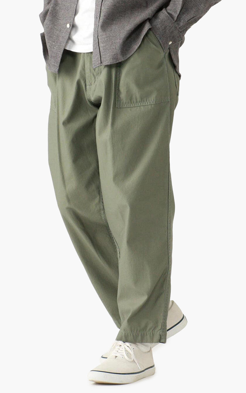 Beams Plus Back Satin Baker Pants Sage Green