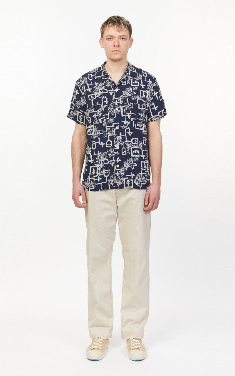 Levi's® Vintage Clothing 1940s Hawaiian Shirt Navy/White