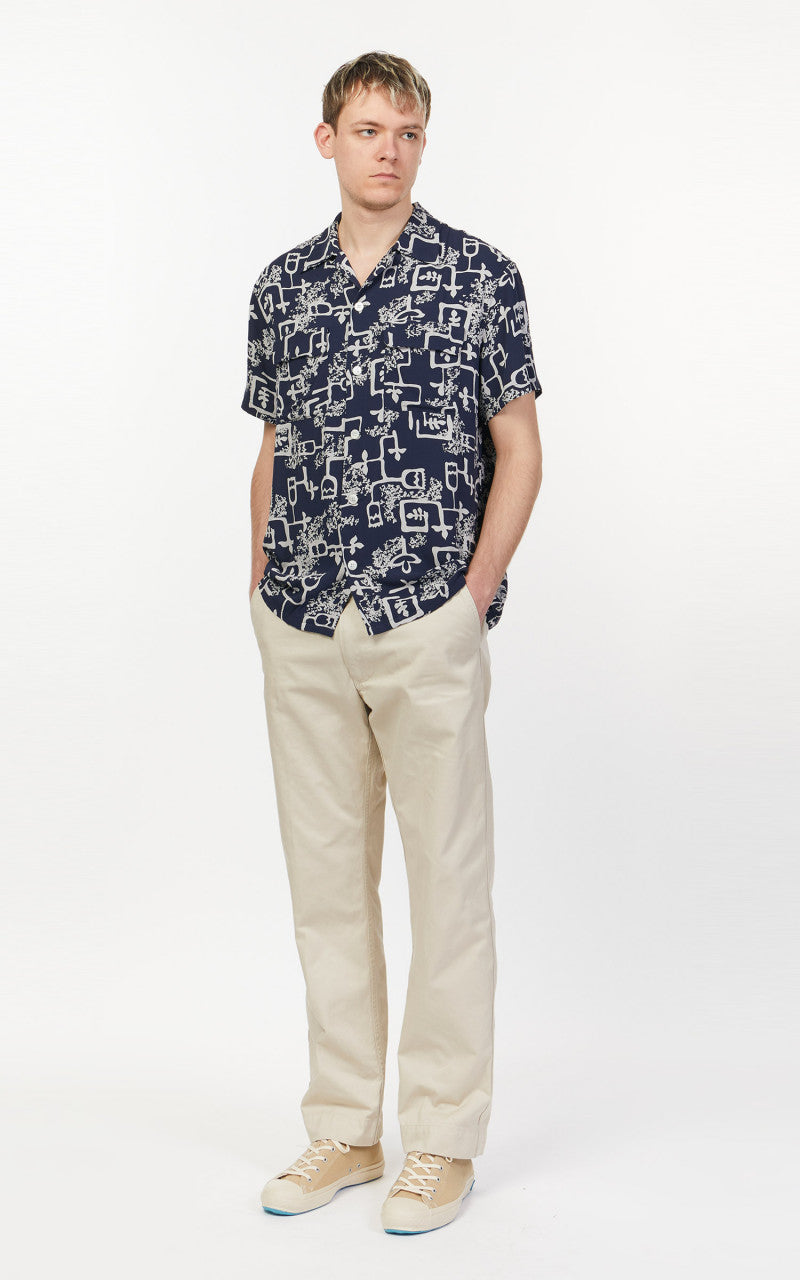 Levi's® Vintage Clothing 1940s Hawaiian Shirt Navy/White