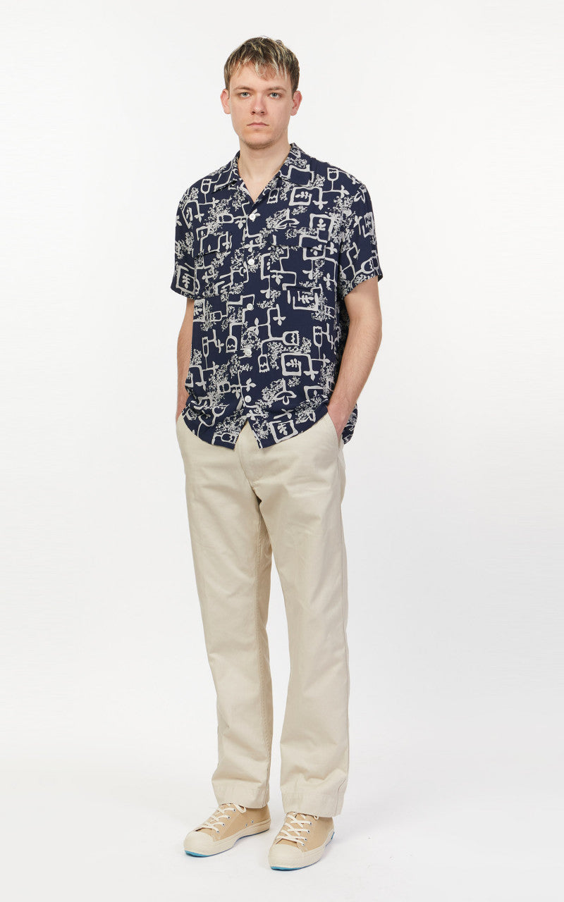 Levi's® Vintage Clothing 1940s Hawaiian Shirt Navy/White