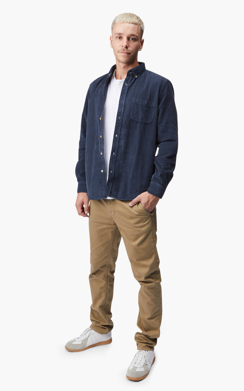 Portuguese Flannel Lobo Corduroy Shirt Navy