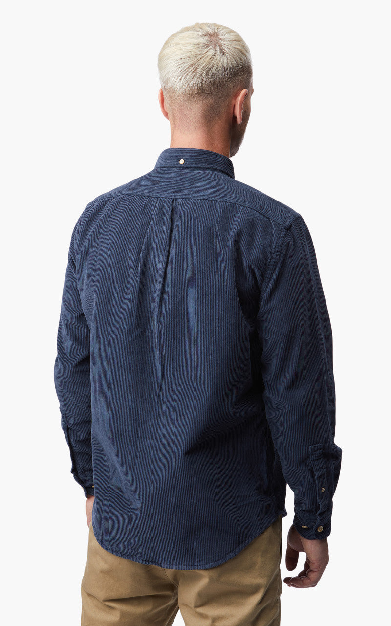 Portuguese Flannel Lobo Corduroy Shirt Navy