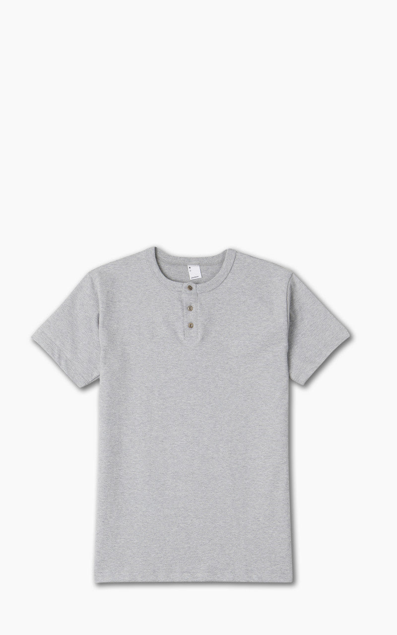 iwasan42　0329 3sixteen Short Sleeve Henley Heather Grey