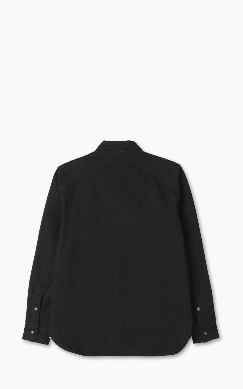 3sixteen Crosscut Western Shirt Selvedge Denim Black