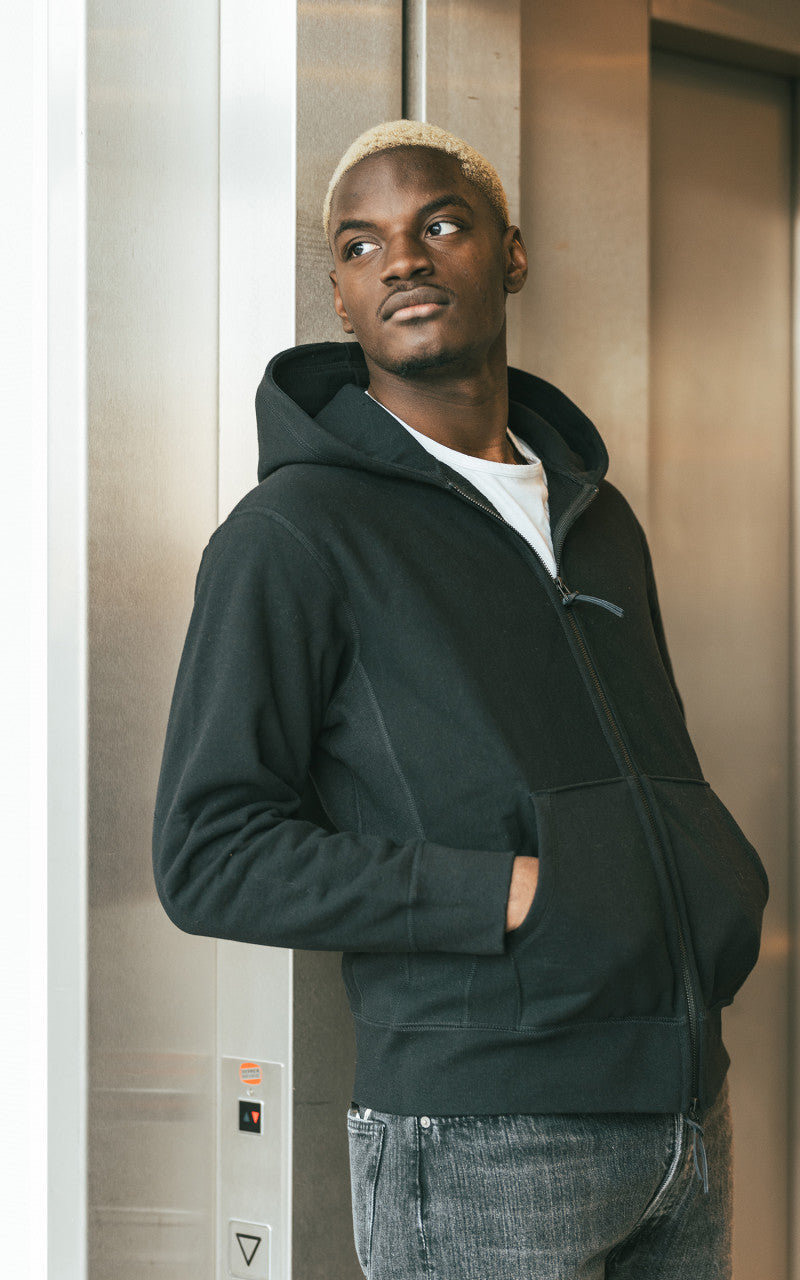 3sixteen Heavyweight Zip Hoody Black