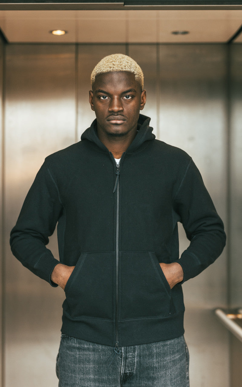 3sixteen Heavyweight Zip Hoody Black