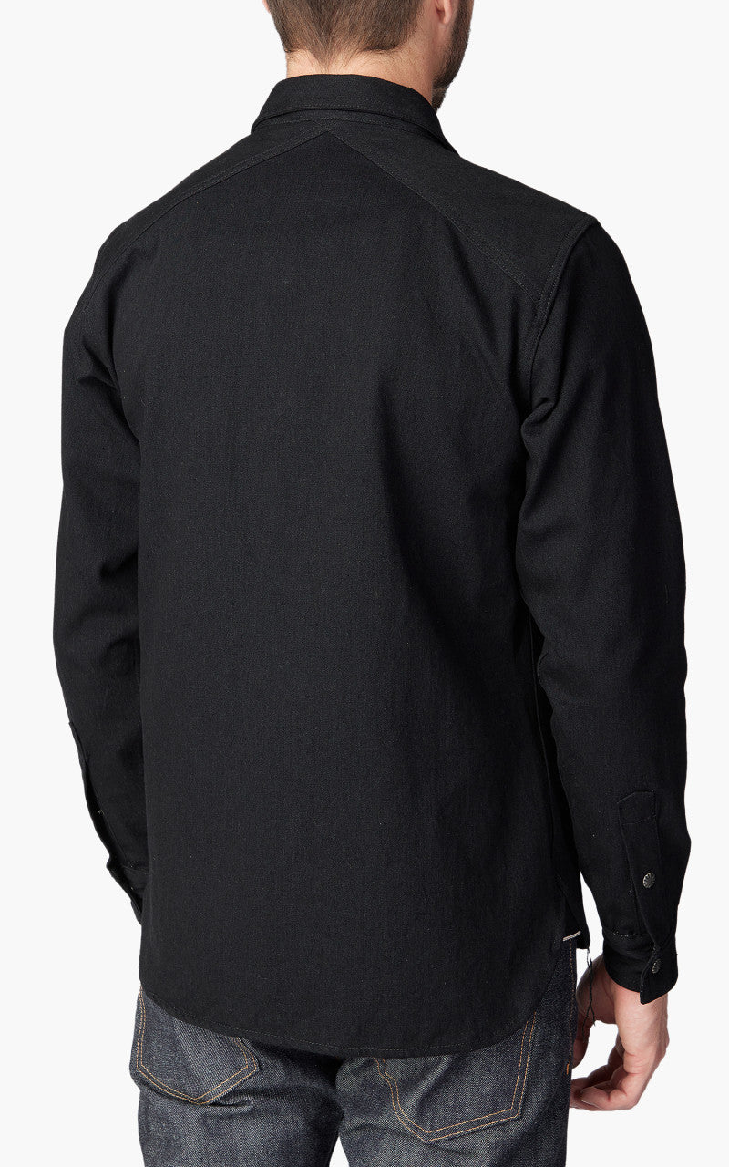 3sixteen Crosscut Western Shirt Selvedge Denim Black