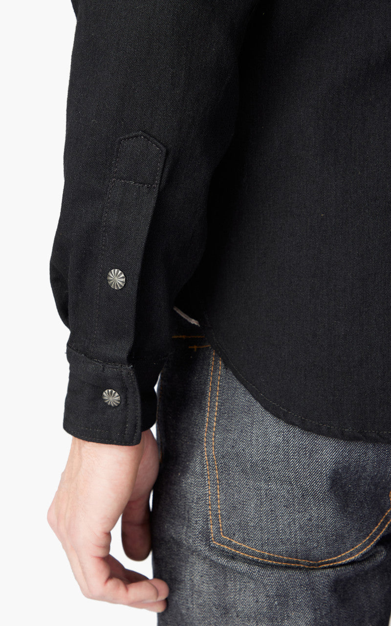 3sixteen Crosscut Western Shirt Selvedge Denim Black