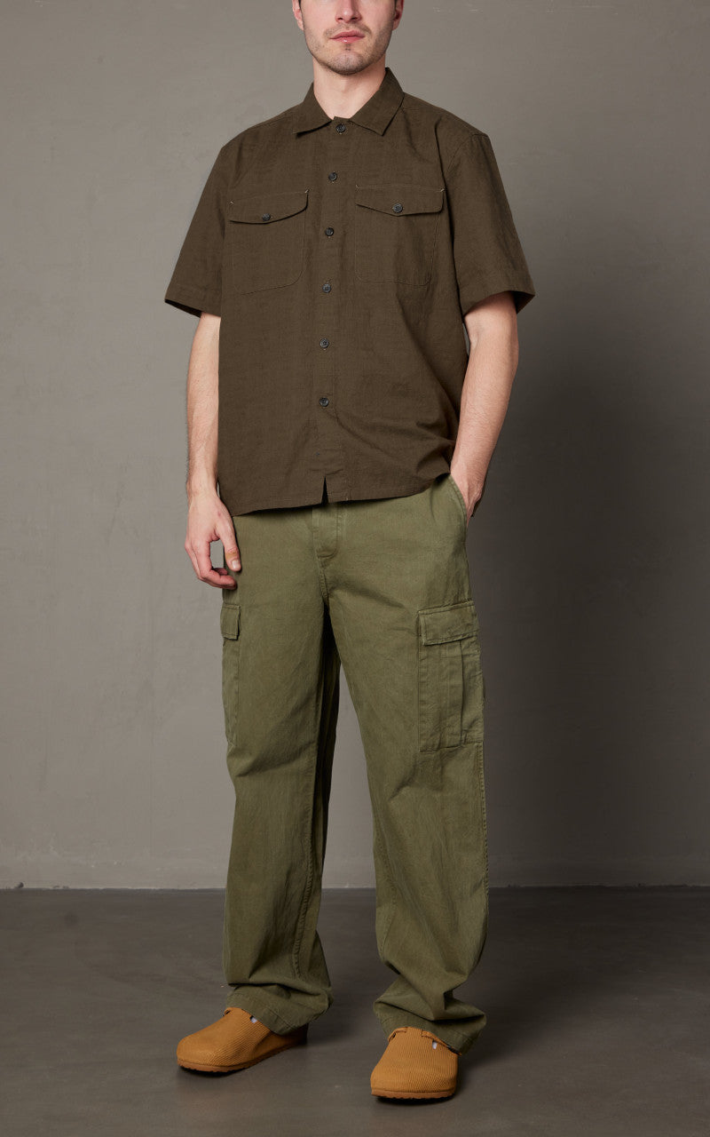 3sixteen Safari Shirt Drab Barkcloth