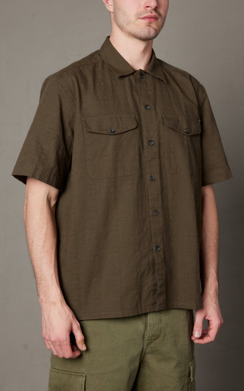 3sixteen Safari Shirt Drab Barkcloth