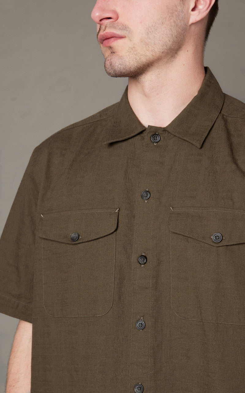 3sixteen Safari Shirt Drab Barkcloth