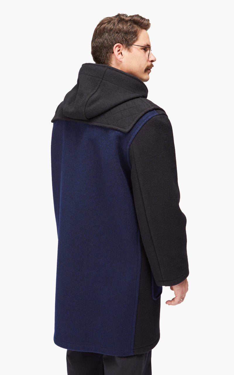 3sixteen x Gloverall Duffel Coat Black/Navy Wool