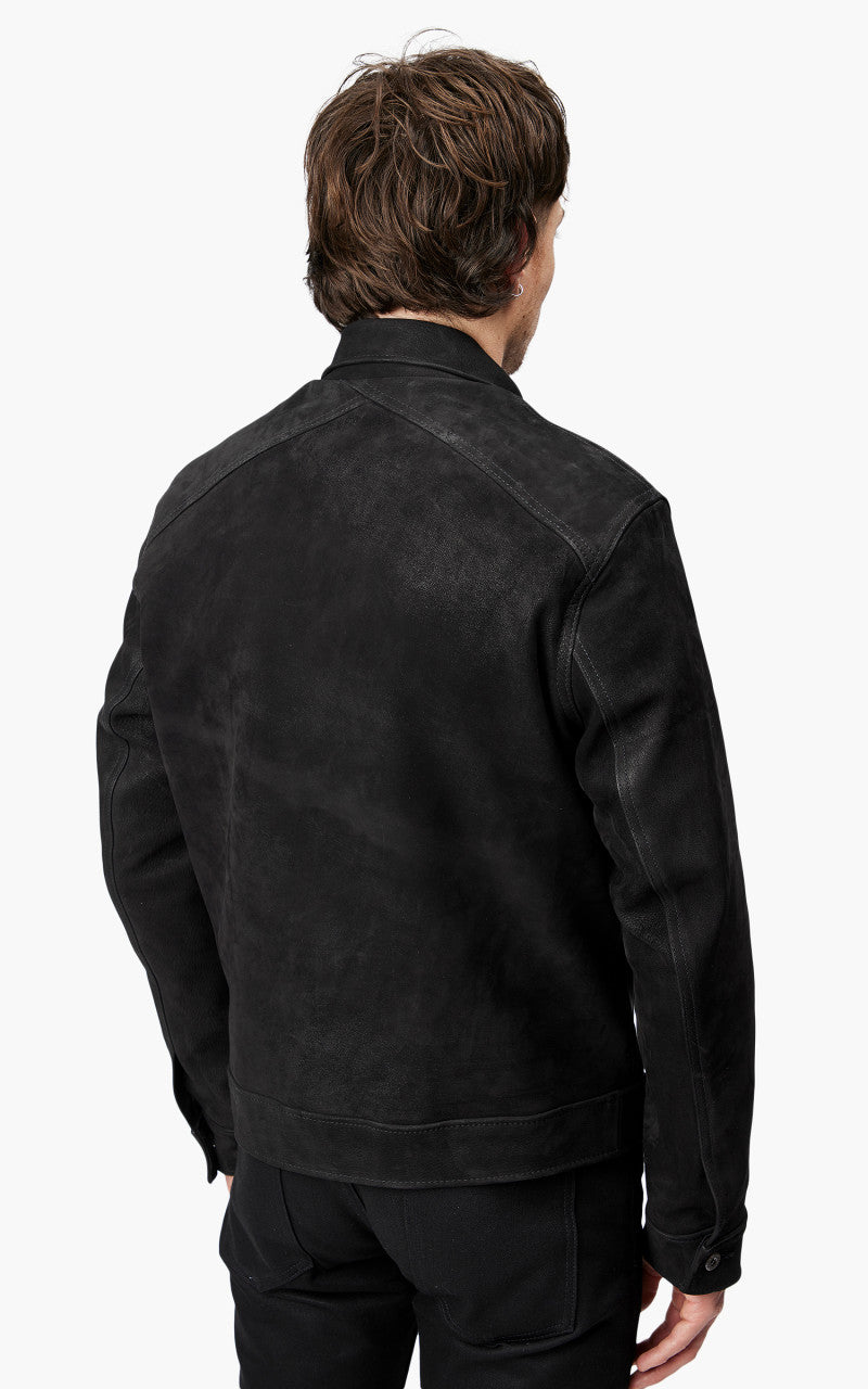 3sixteen x Schott NYC Type 3s Pebble Grain Goatskin Black