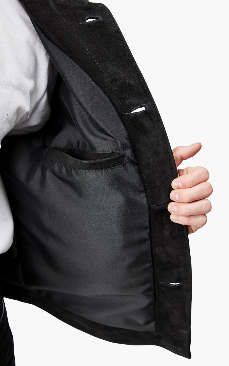 3sixteen x Schott NYC Type 3s Pebble Grain Goatskin Black