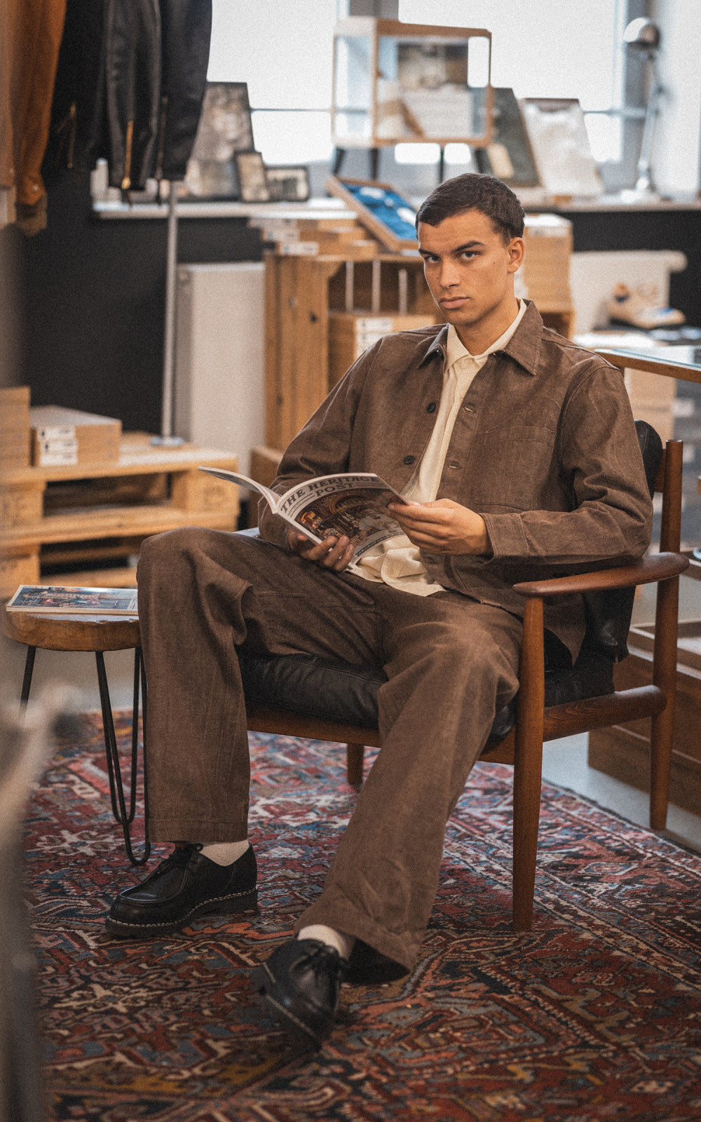 3sixteen Shop Jacket Brown Denim