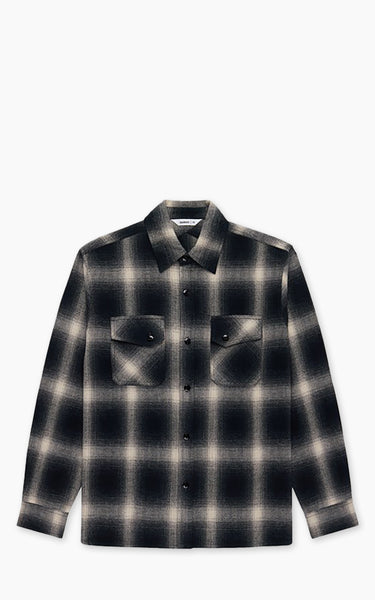 Ｍ　WIND AND SEA Ombre Plaid Nel Shirt 新品 3Sixteen_CROSSCUT-FLANNEL-