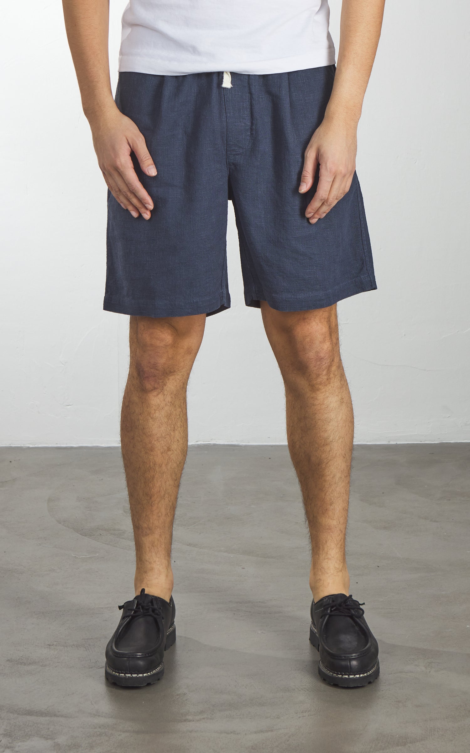 3sixteen Drawstring Short Linen Navy