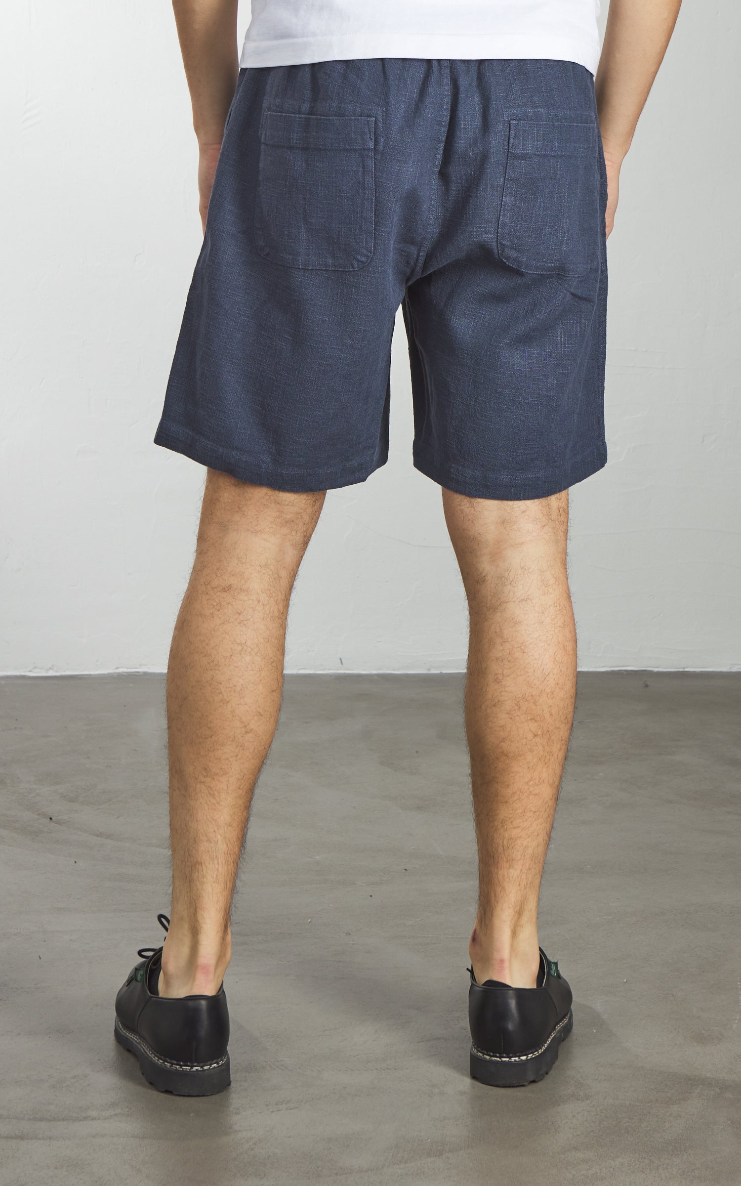 3sixteen Drawstring Short Linen Navy