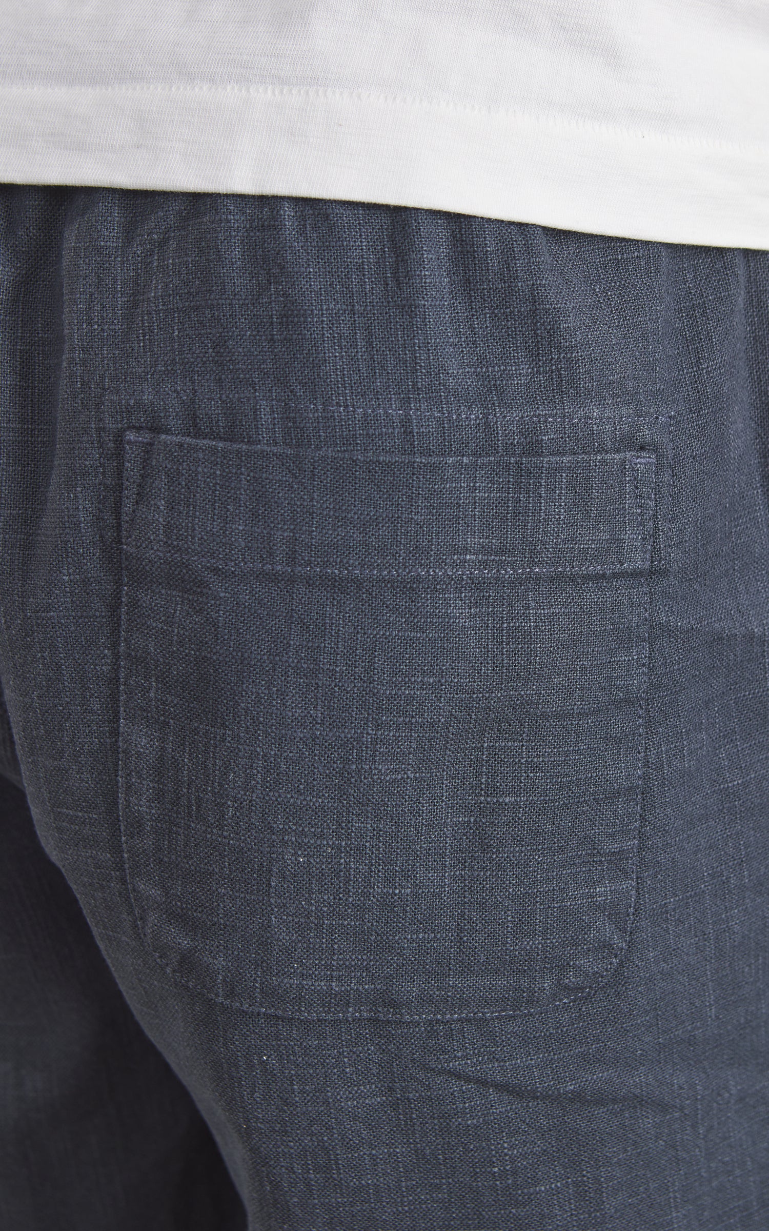 3sixteen Drawstring Short Linen Navy