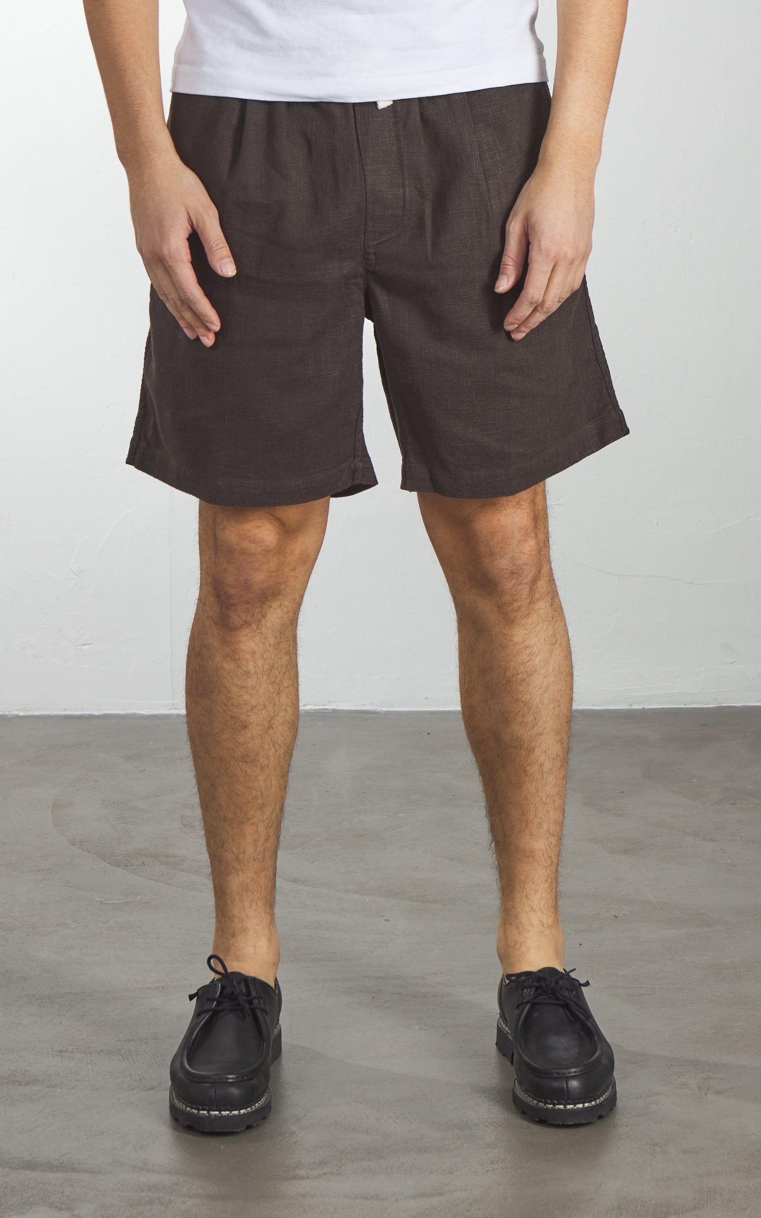 3sixteen Drawstring Short Linen Chocolate