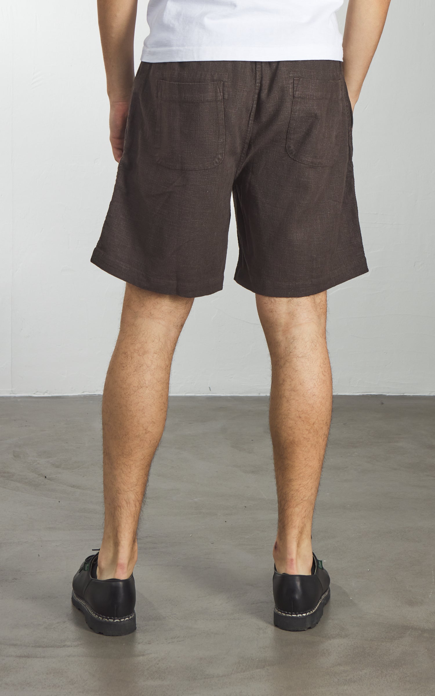 3sixteen Drawstring Short Linen Chocolate