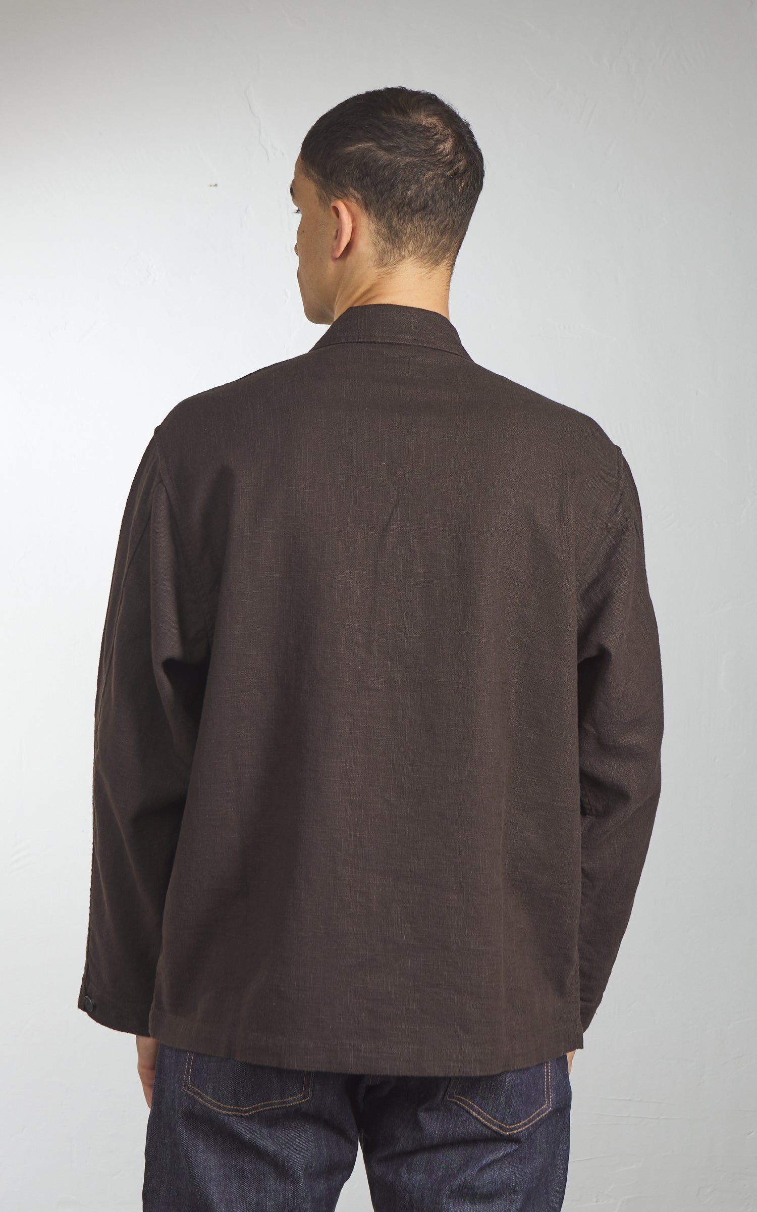 3sixteen M43 Overshirt Linen Chocolate