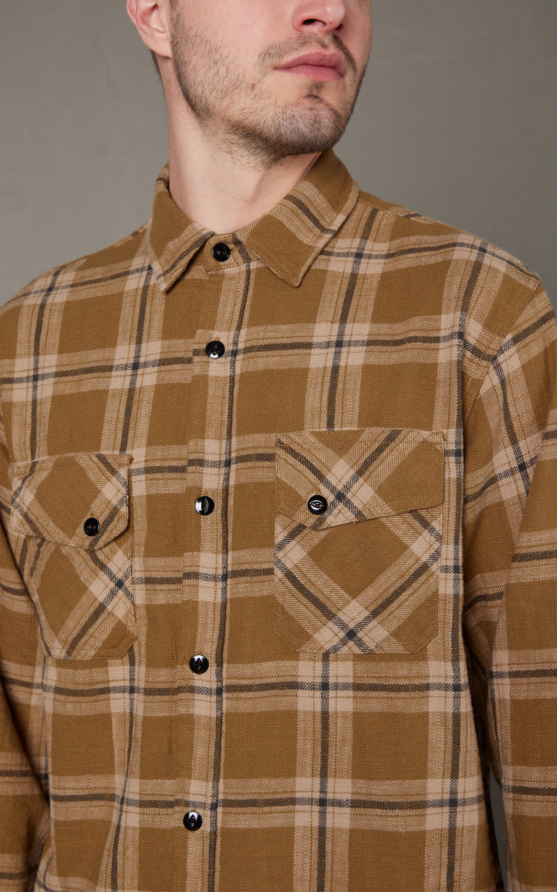 3sixteen Crosscut Flannel Coyote Slub Check