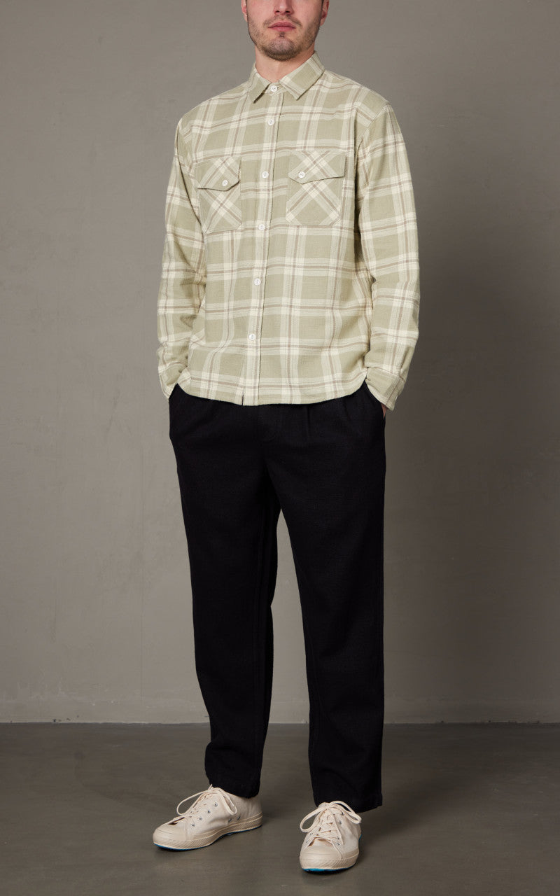3sixteen Crosscut Flannel Seafoam Slub Check