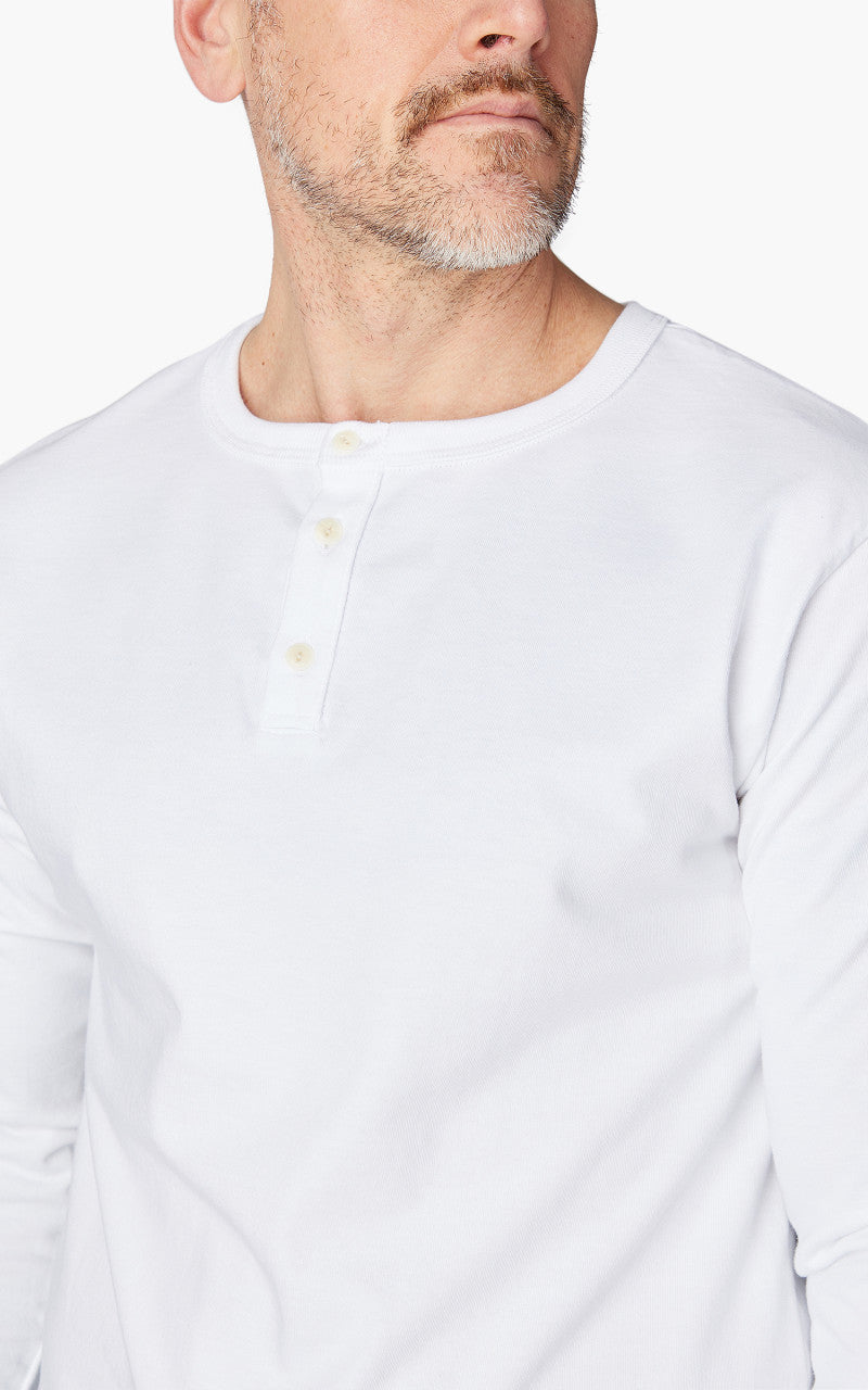 3sixteen Long Sleeve Henley White