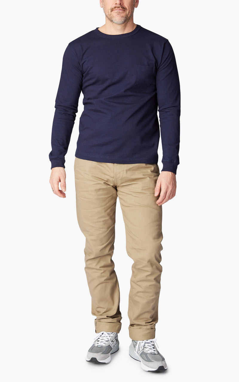3sixteen Long Sleeve Pocket T-Shirt Indigo