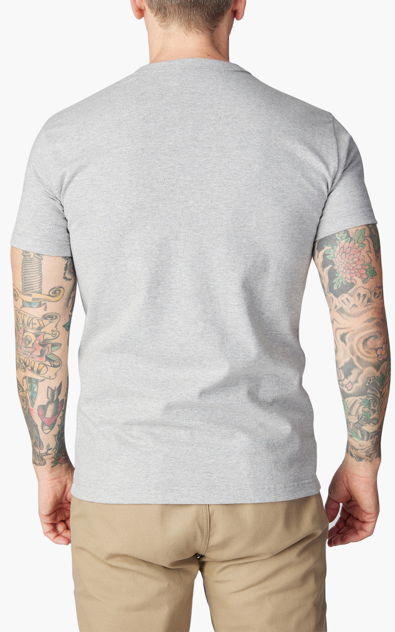 3sixteen Short Sleeve Henley Heather Grey