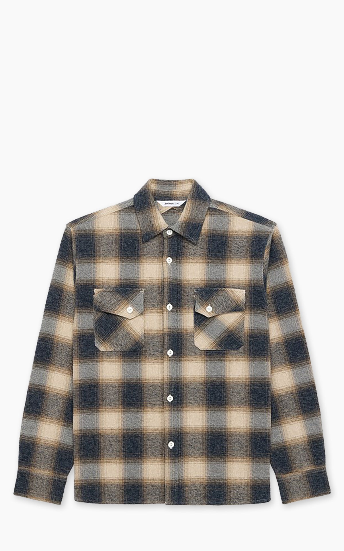 3sixteen Crosscut Flannel Shirt Brown/Ecru