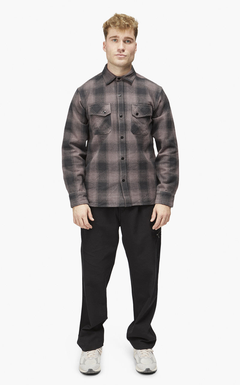 3sixteen Crosscut Flannel Shirt Charcoal Twill Plaid