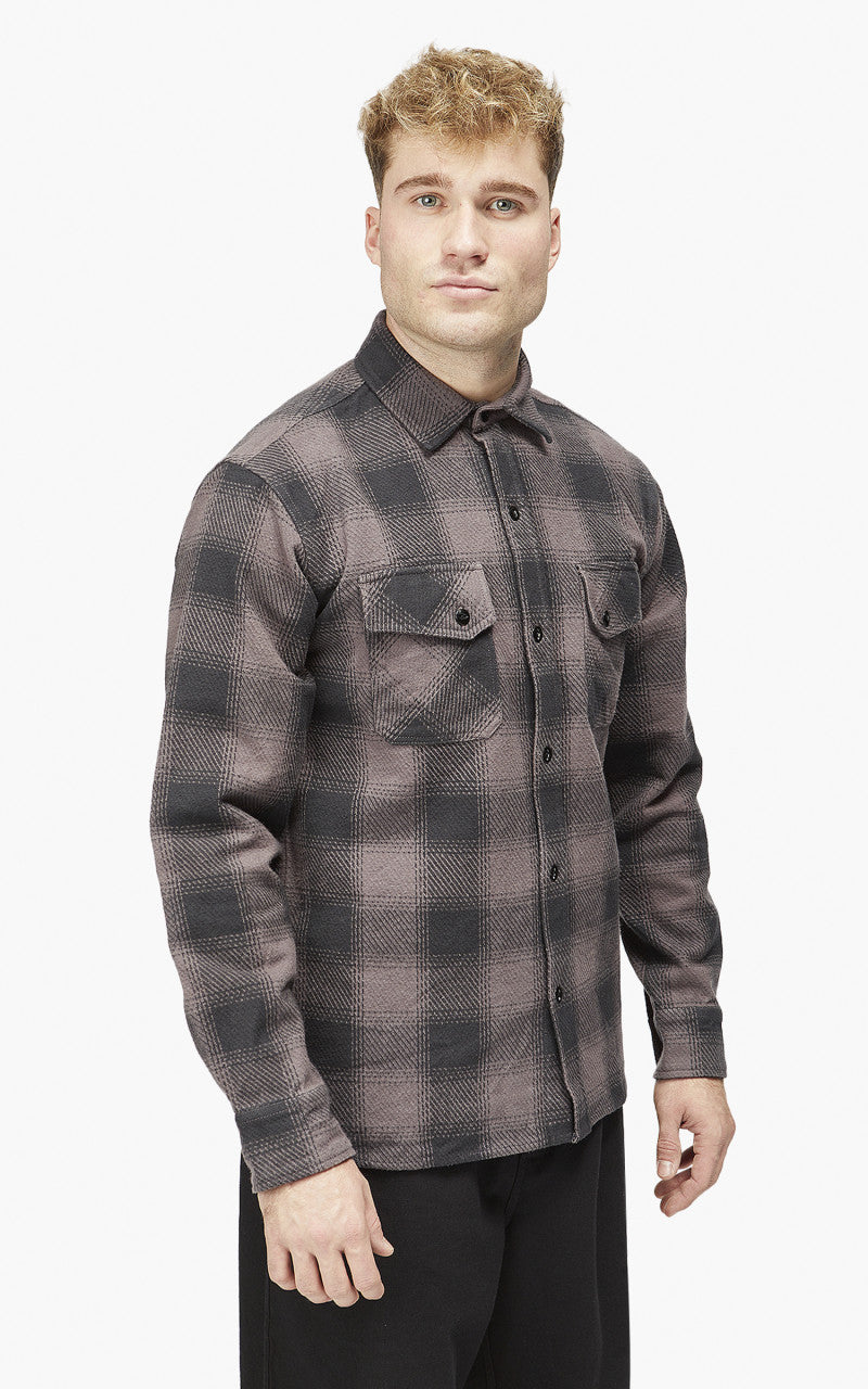 3sixteen Crosscut Flannel Shirt Charcoal Twill Plaid