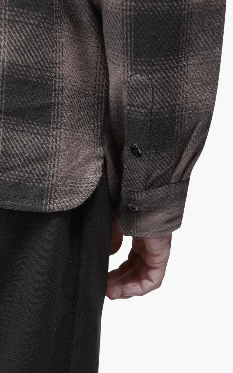 3sixteen Crosscut Flannel Shirt Charcoal Twill Plaid