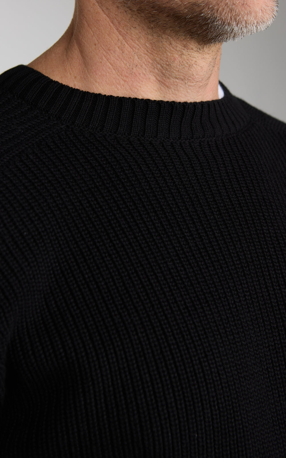 3sixteen Cotton Crewneck Sweater Black