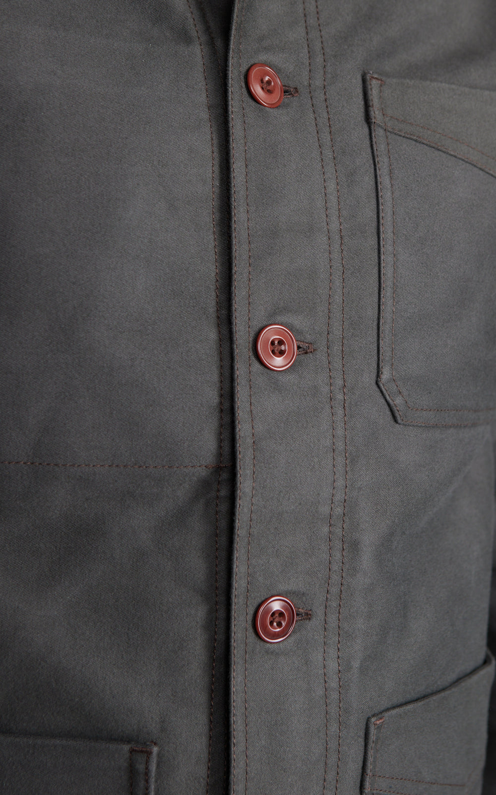 3sixteen French Work Jacket Grey Moleskin