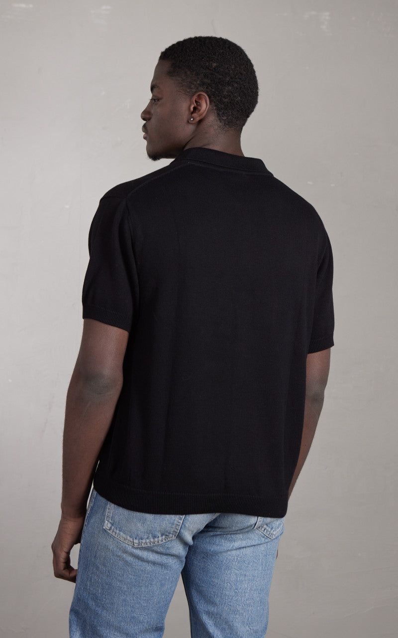 3sixteen Knit Polo Pima Cotton Black