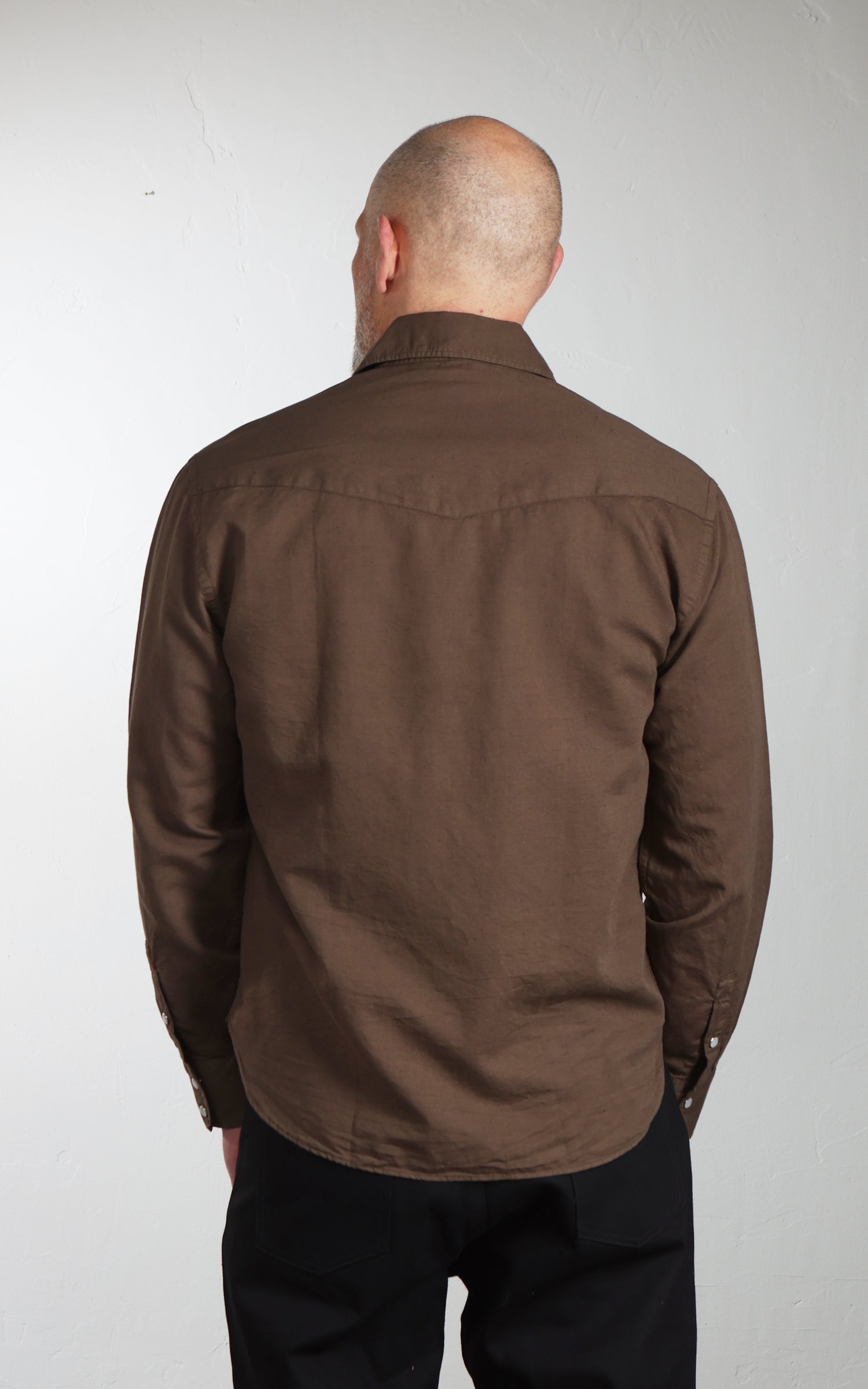 3sixteen Snap Western Shirt Garment Dye Mocha