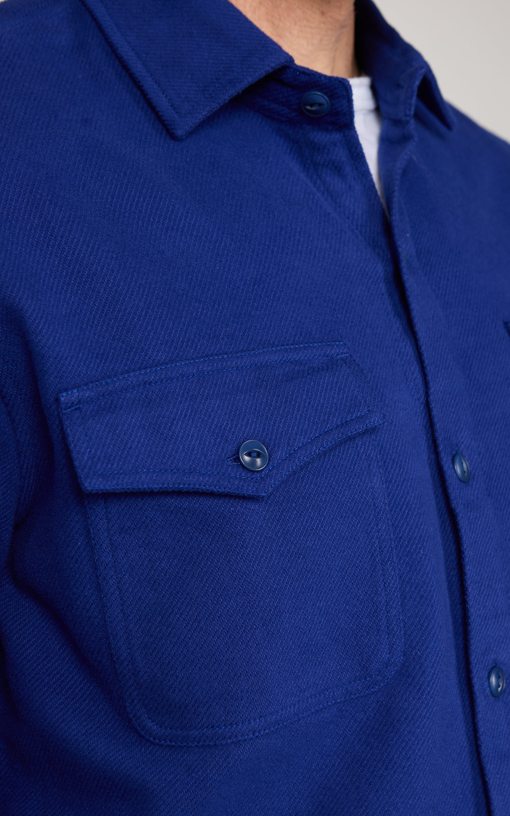 3sixteen USN Overshirt Flannel Cobalt