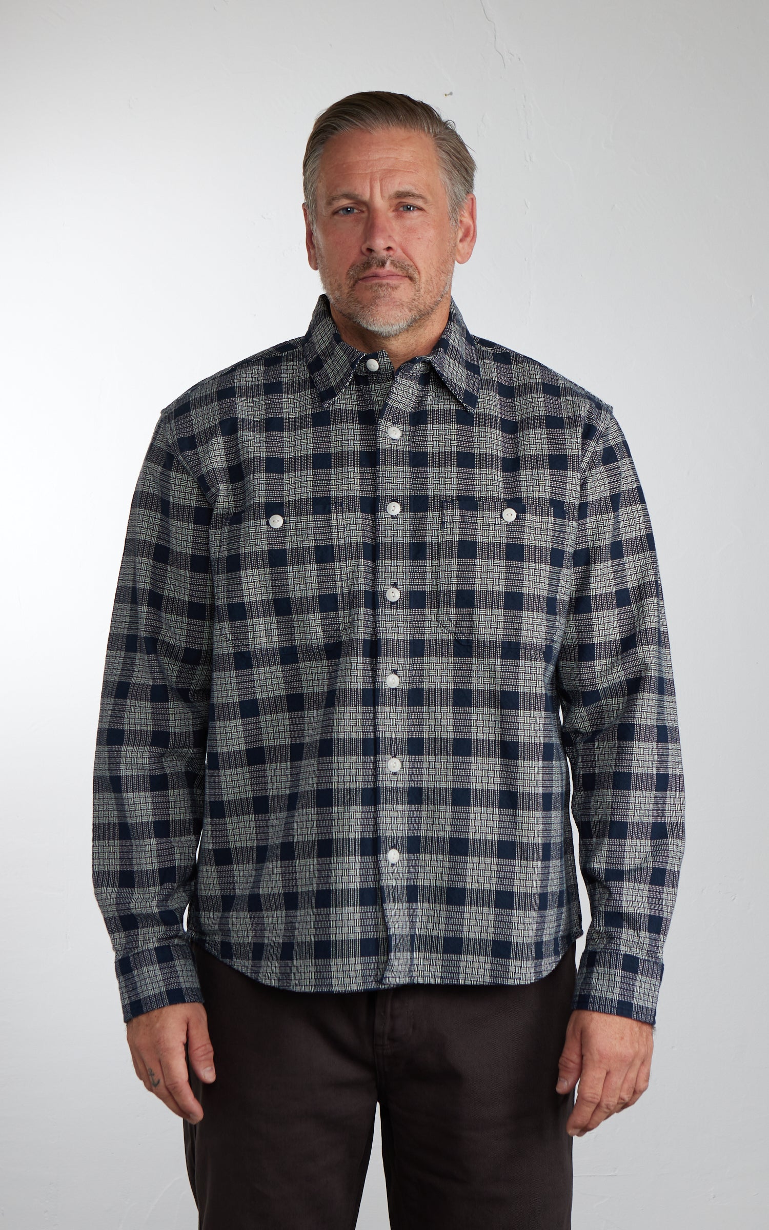 3sixteen Utility Flannel Midnight Boxweave